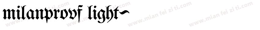 milanprovf light字体转换